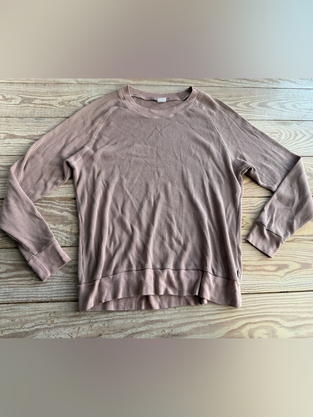 Tna Waffle Knit Long Sleeve Top Size L